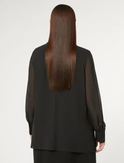 Marina Rinaldi Chemisier en crêpe georgette NOIR Online