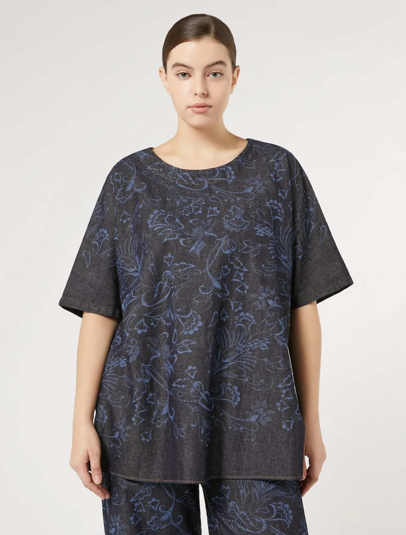 Marina Rinaldi Chemisier en denim découpé au laser BLEU Hot