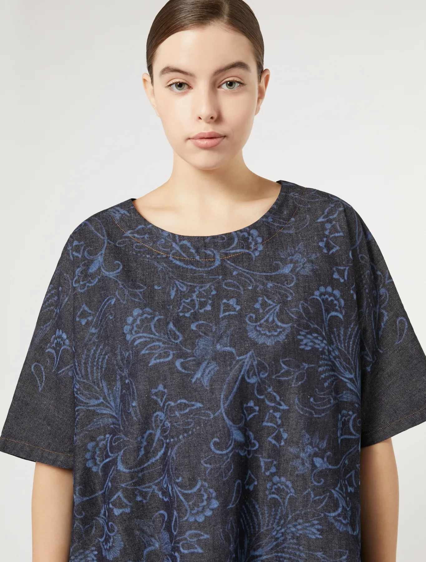 Marina Rinaldi Chemisier en denim découpé au laser BLEU Hot