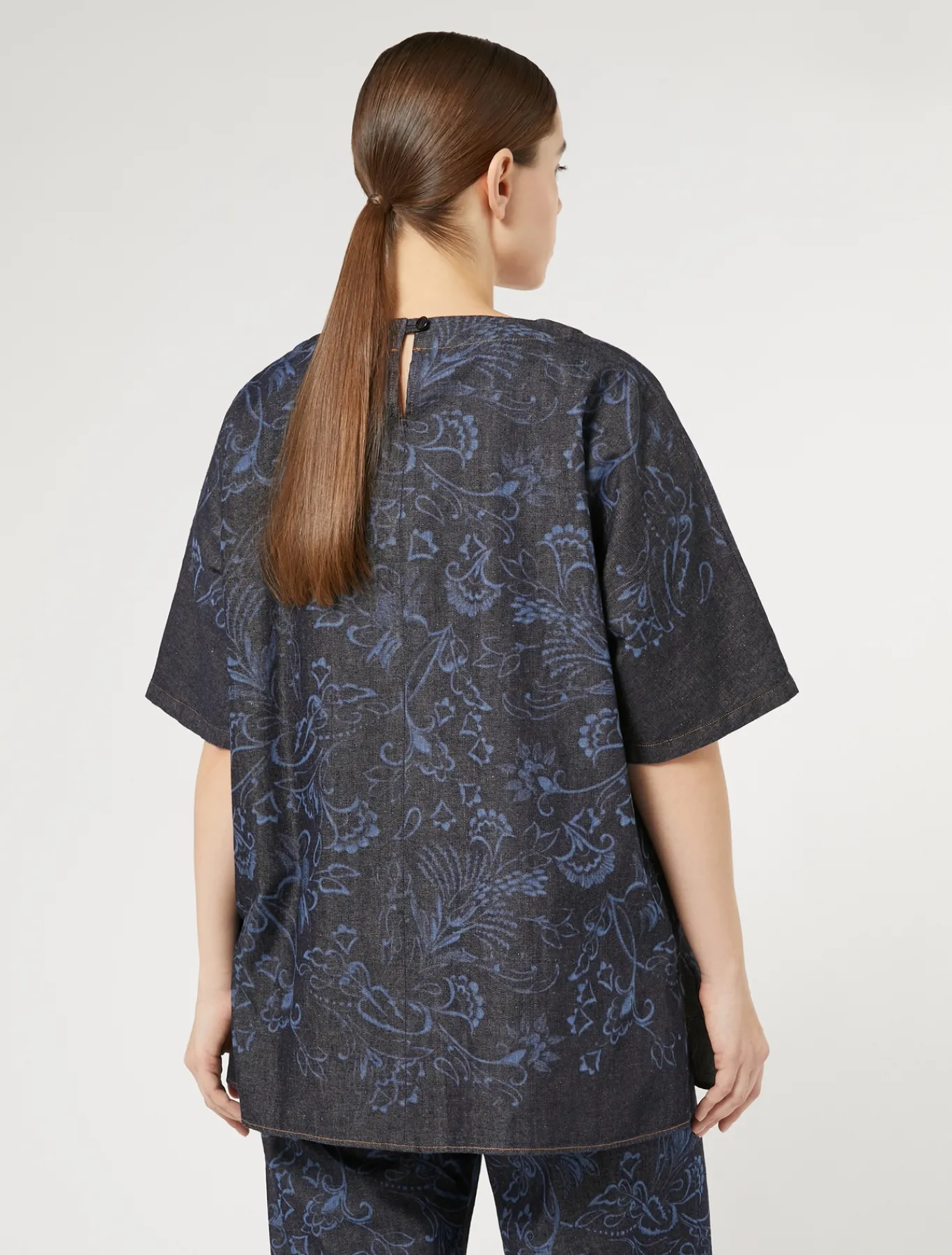 Marina Rinaldi Chemisier en denim découpé au laser BLEU Hot