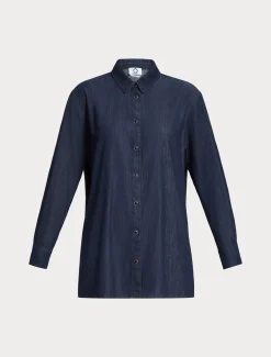 Marina Rinaldi Chemisier en denim léger BLEUNUIT Discount