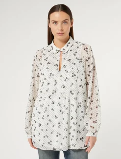 Marina Rinaldi Chemisier en georgette imprimée BLANC Fashion