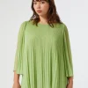 Marina Rinaldi Chemisier en georgette plissée VERTOLIVE Fashion