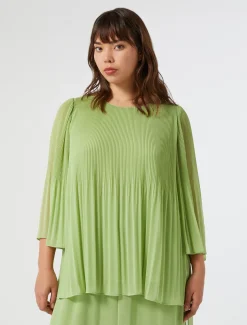 Marina Rinaldi Chemisier en georgette plissée VERTOLIVE Fashion