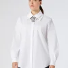 Marina Rinaldi Chemisier en popeline avec petit col BLANCNEUTRE Fashion