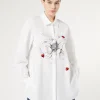 Marina Rinaldi Chemisier en popeline avec broderie BLANC Clearance