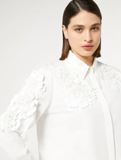 Marina Rinaldi Chemisier en popeline avec paillettes BLANCNEUTRE Best