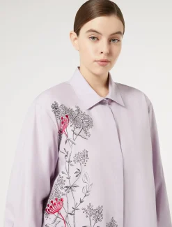 Marina Rinaldi Chemisier en popeline avec broderie LILAS Online