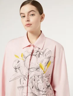 Marina Rinaldi Chemisier en popeline avec broderie ROSE New
