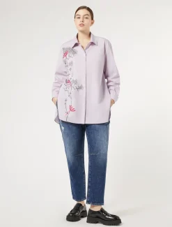 Marina Rinaldi Chemisier en popeline avec broderie LILAS Online