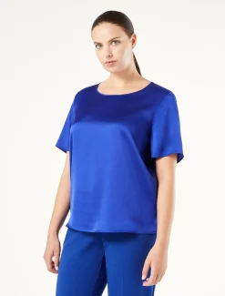 Marina Rinaldi Chemisier en satin BLEUET Sale