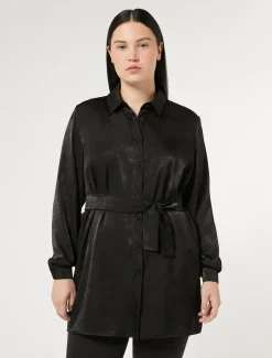 Marina Rinaldi Chemisier en satin NOIR Outlet