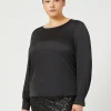 Marina Rinaldi Chemisier en satin NOIR Clearance