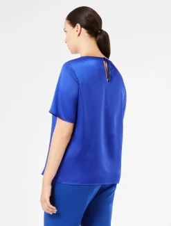 Marina Rinaldi Chemisier en satin BLEUET Sale