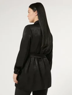 Marina Rinaldi Chemisier en satin NOIR Outlet
