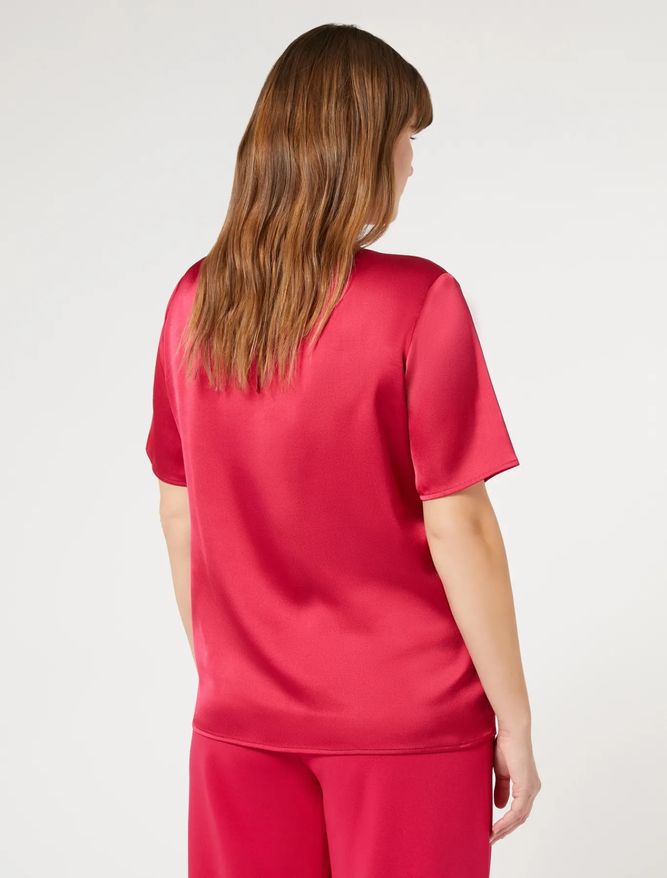 Marina Rinaldi Chemisier en satin ROUGE Online
