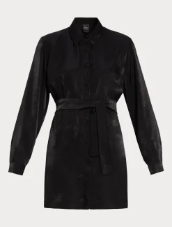 Marina Rinaldi Chemisier en satin NOIR Outlet