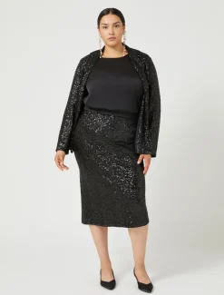 Marina Rinaldi Chemisier en satin NOIR Clearance