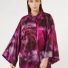 Marina Rinaldi Chemisier en satin de soie BORDEAUX Best