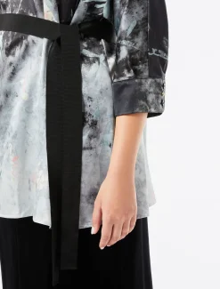 Marina Rinaldi Chemisier en satin de soie GRISFONCE New