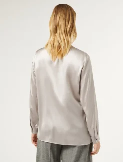 Marina Rinaldi Chemisier en satin de soie GRISCLAIR New