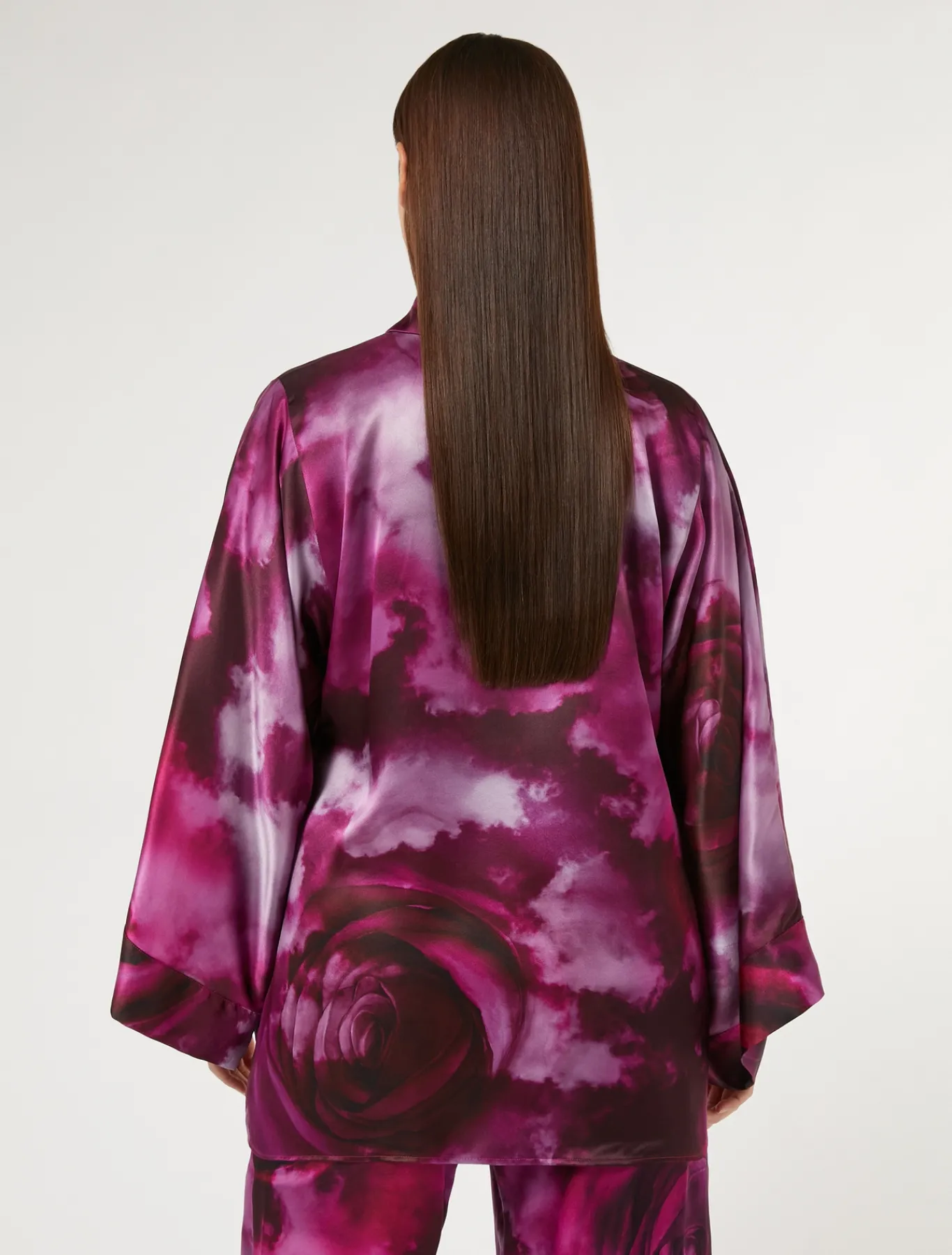 Marina Rinaldi Chemisier en satin de soie BORDEAUX Best