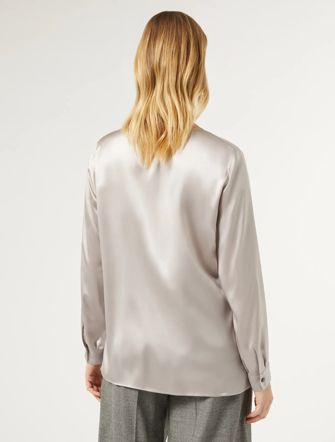 Marina Rinaldi Chemisier en satin de soie GRISCLAIR New