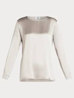 Marina Rinaldi Chemisier en satin de soie GRISCLAIR New