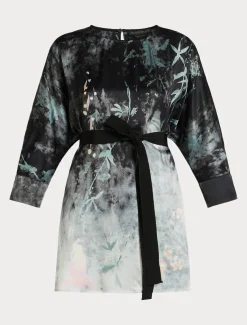 Marina Rinaldi Chemisier en satin de soie GRISFONCE New
