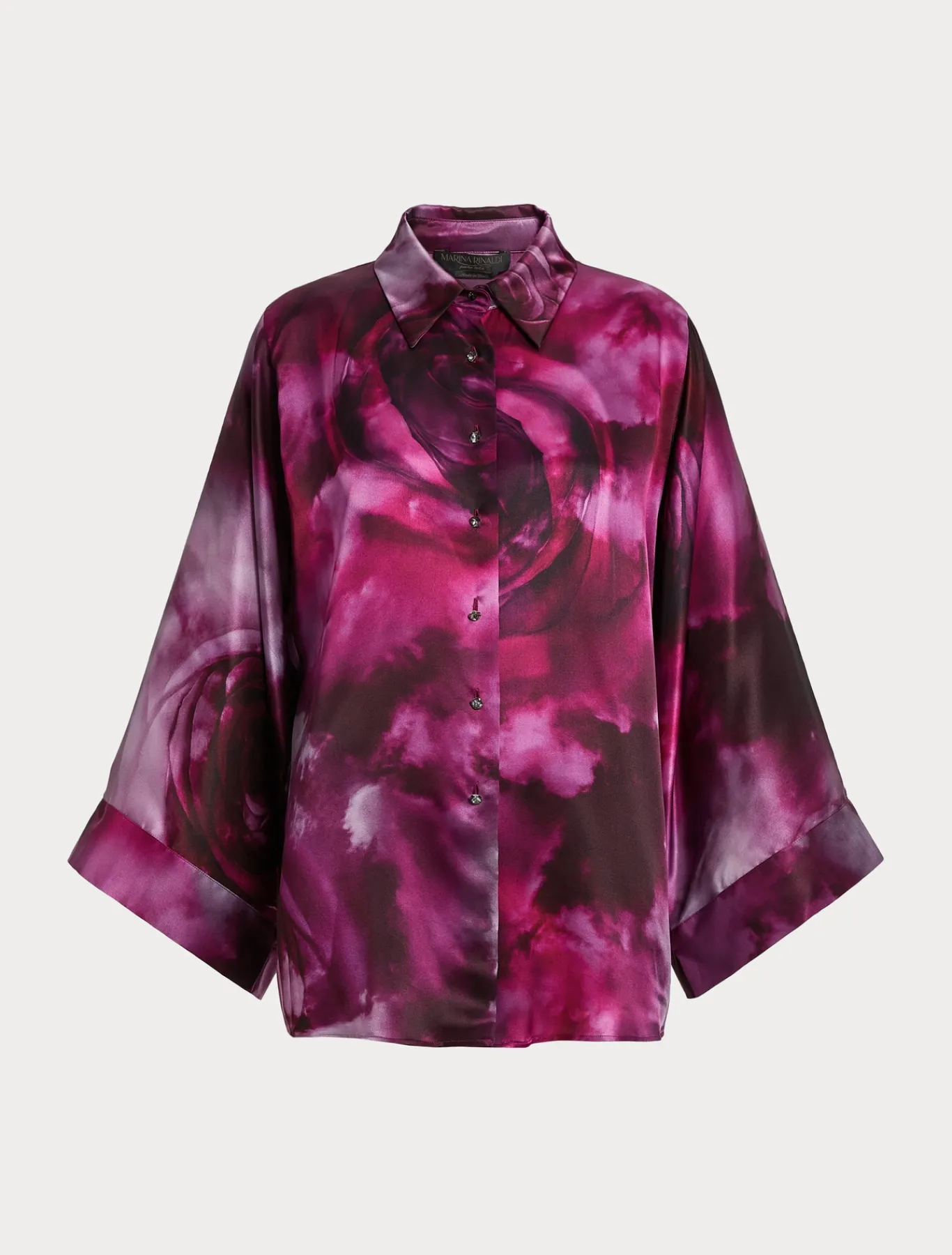 Marina Rinaldi Chemisier en satin de soie BORDEAUX Best
