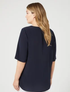 Marina Rinaldi Chemisier en soie BLEUET Clearance