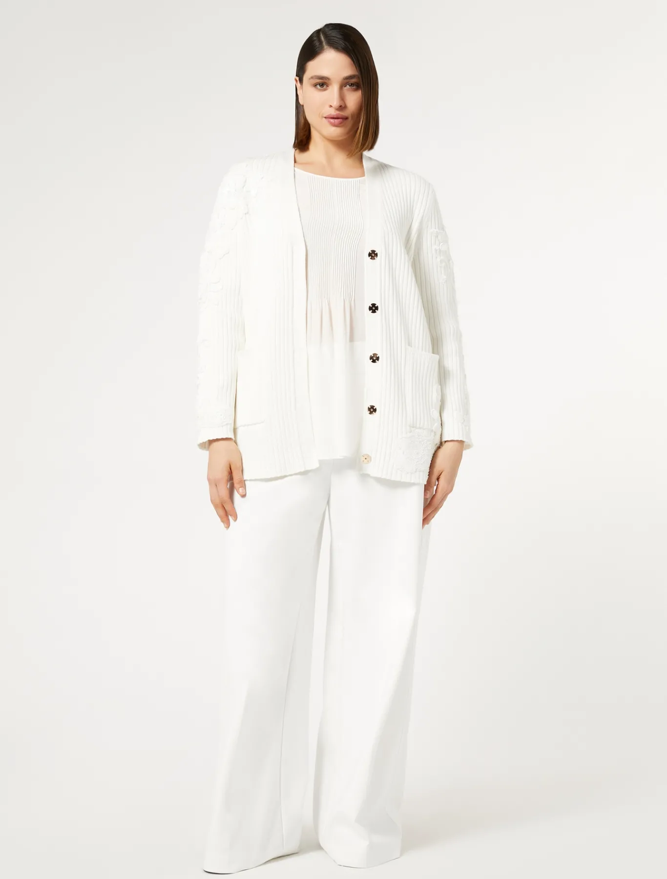 Marina Rinaldi Chemisier en soie BLANC Outlet