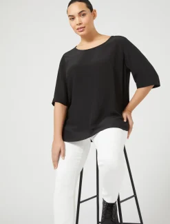 Marina Rinaldi Chemisier en soie NOIR Clearance