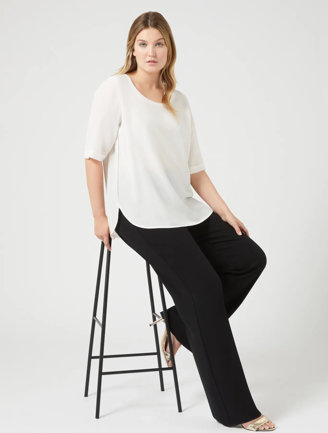 Marina Rinaldi Chemisier en soie BLANC Hot