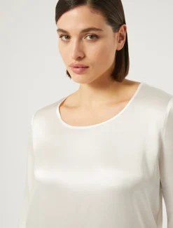 Marina Rinaldi Chemisier en soie mélangée BLANC Outlet