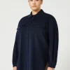 Marina Rinaldi Chemisier en velours BLEU Sale