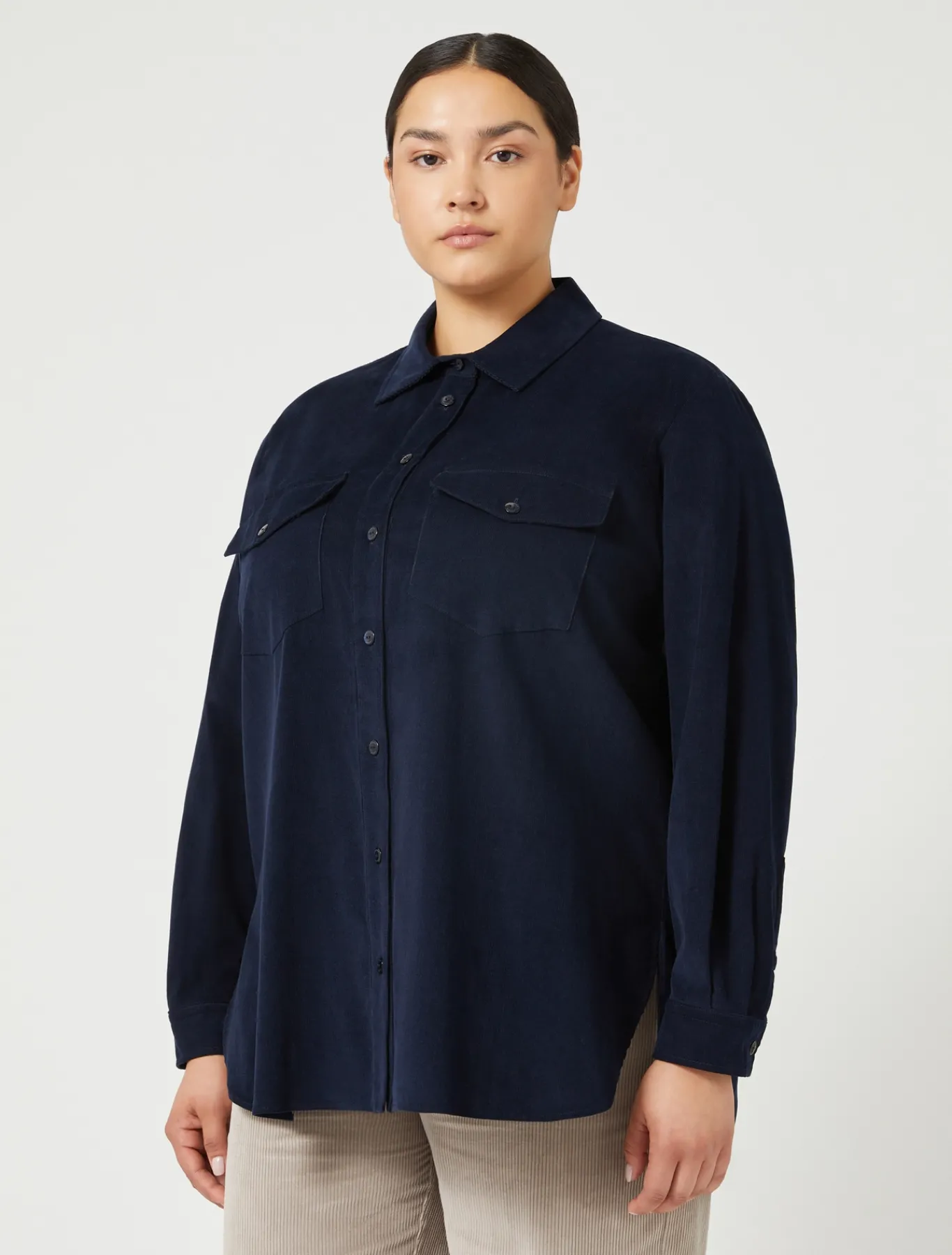 Marina Rinaldi Chemisier en velours BLEU Sale