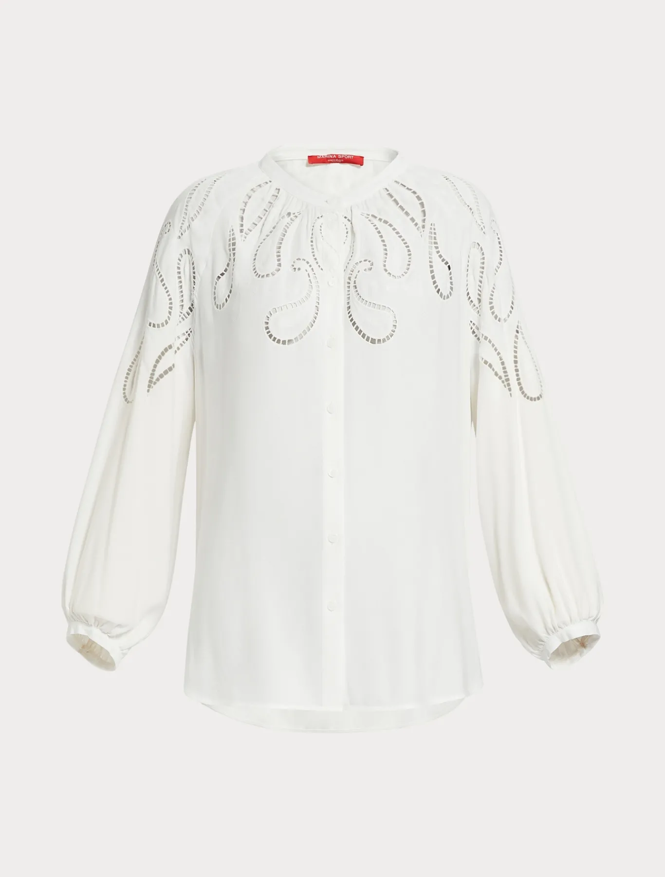 Marina Rinaldi Chemisier en viscose avec broderie BLANC Hot