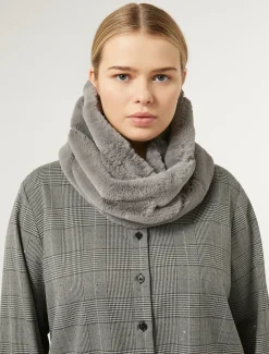 Marina Rinaldi Col en tissu effet fourrure GRISMOYEN Fashion