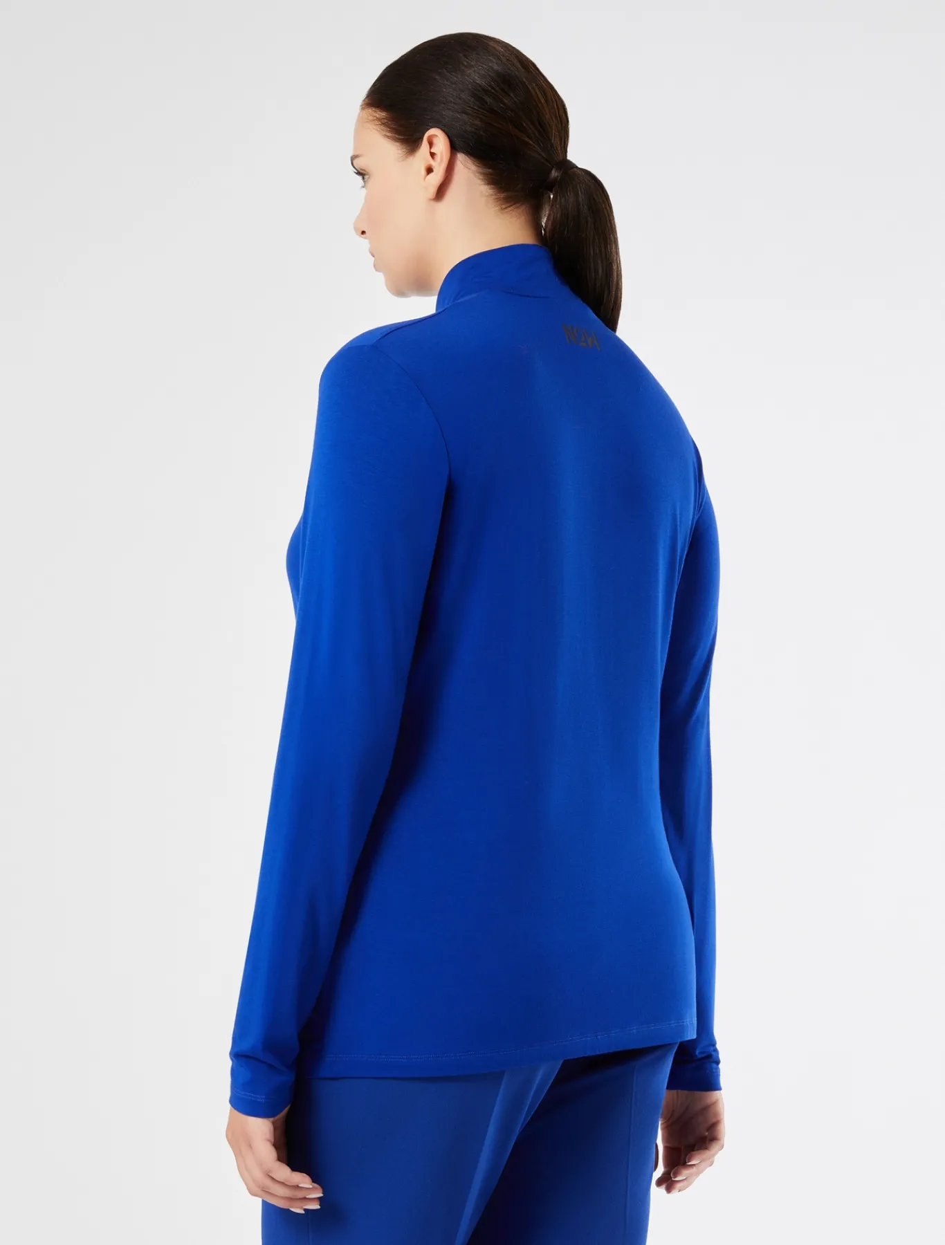 Marina Rinaldi Col roulé en jersey de viscose stretch BLEUET Outlet