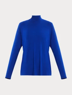 Marina Rinaldi Col roulé en jersey de viscose stretch BLEUET Outlet