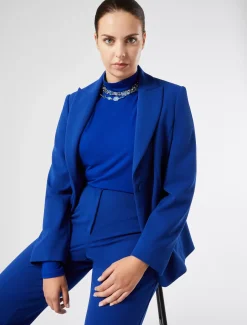 Marina Rinaldi Col roulé en jersey de viscose stretch BLEUET Outlet
