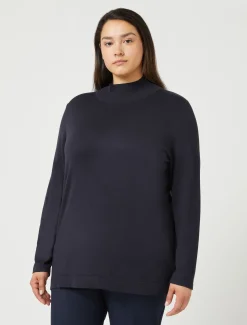 Marina Rinaldi Col roulé en viscose stretch BLEUNUIT Best