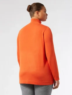 Marina Rinaldi Col roulé en viscose stretch ROUILLE New