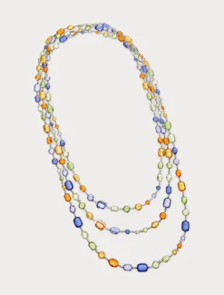 Marina Rinaldi Collier long avec cristaux LILAS Sale