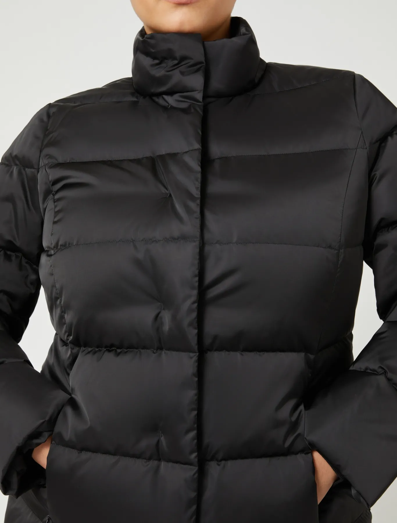 Marina Rinaldi Doudoune en satin NOIR Discount