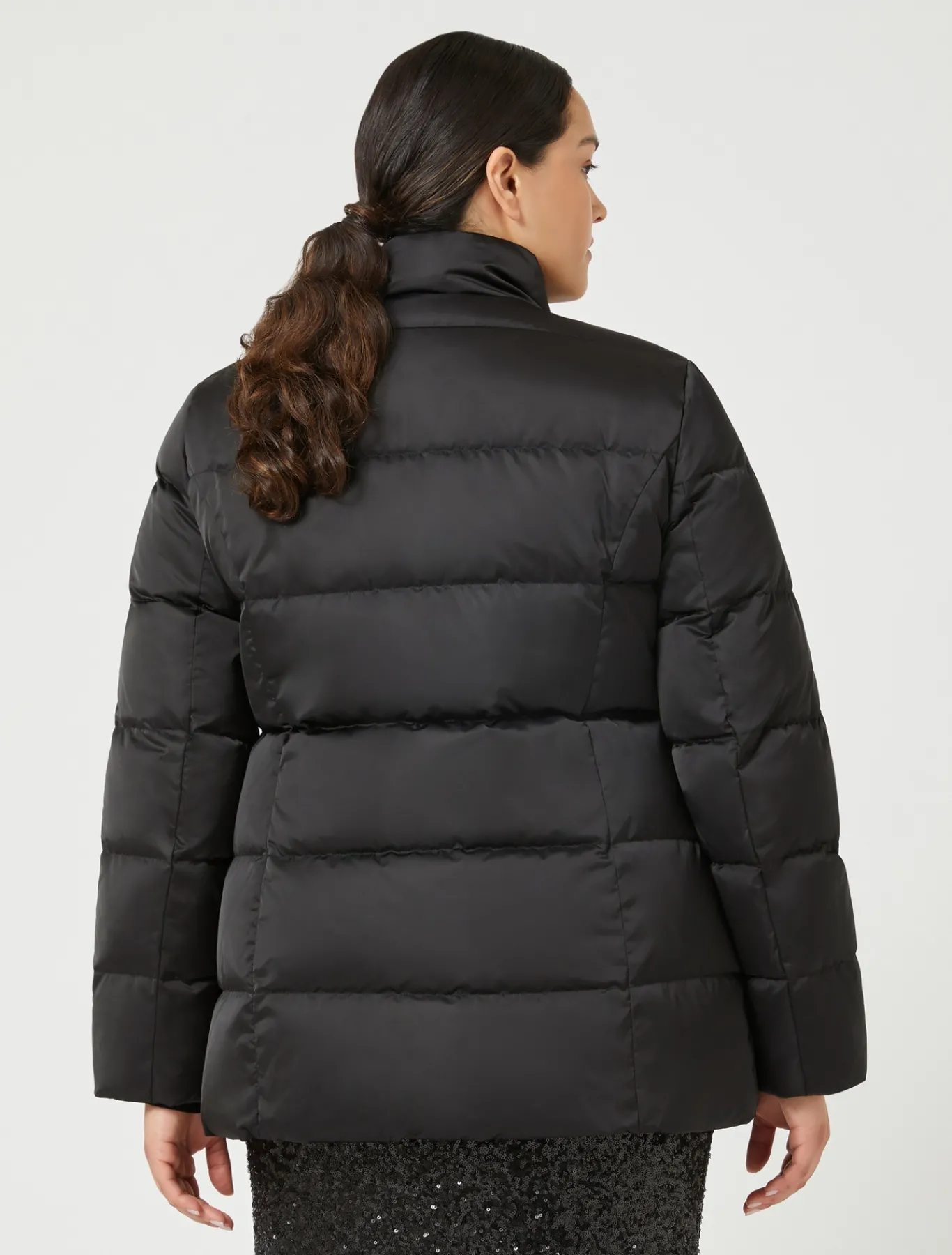 Marina Rinaldi Doudoune en satin NOIR Discount