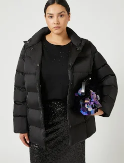 Marina Rinaldi Doudoune en satin NOIR Discount