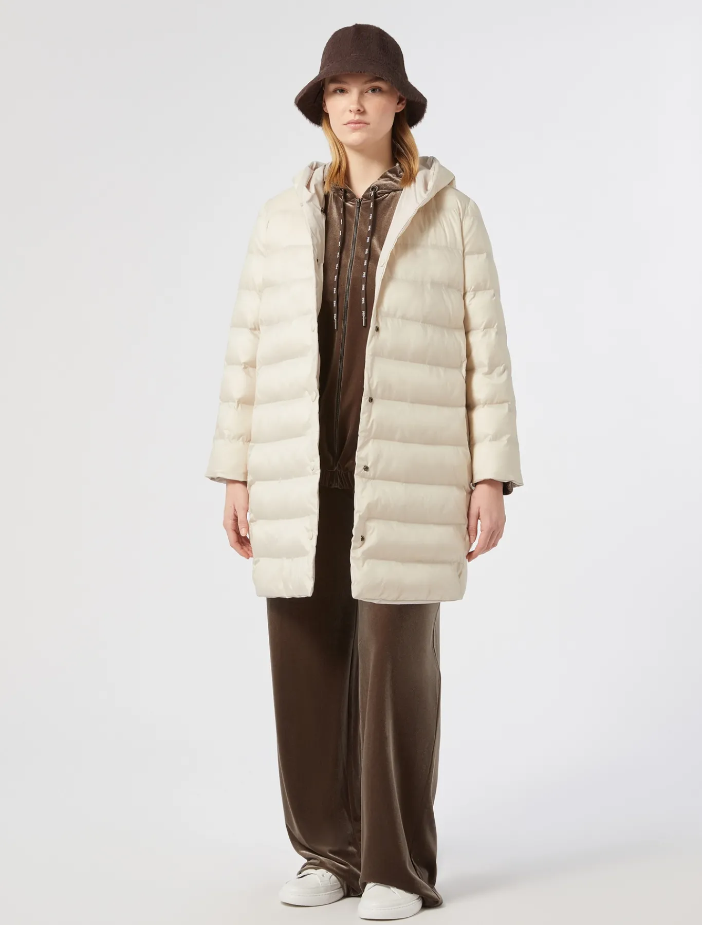 Marina Rinaldi Doudoune en taffetas et toile de nylon déperlante GRISTOURTERELLE New