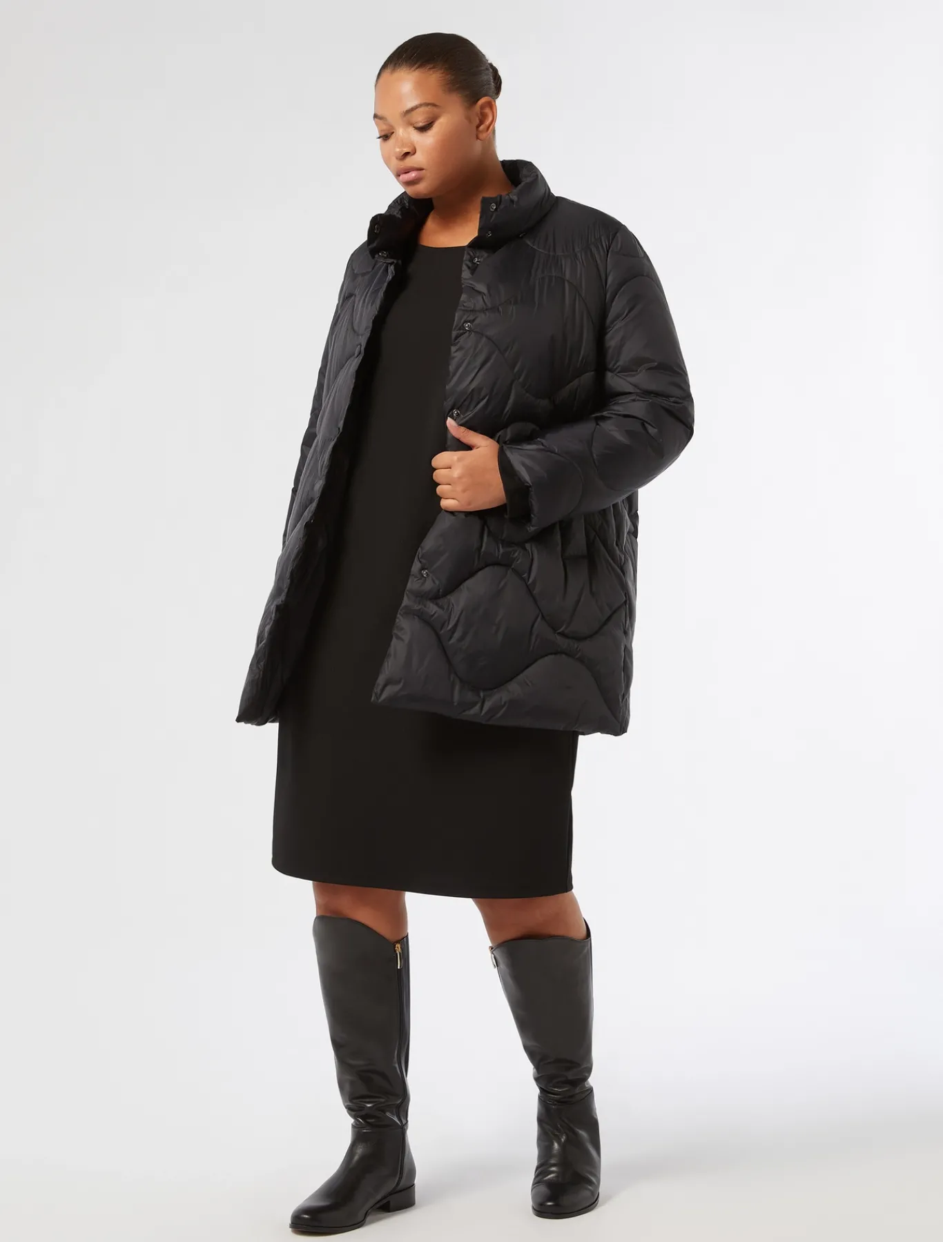 Marina Rinaldi Doudoune en toile de nylon déperlante NOIR Fashion